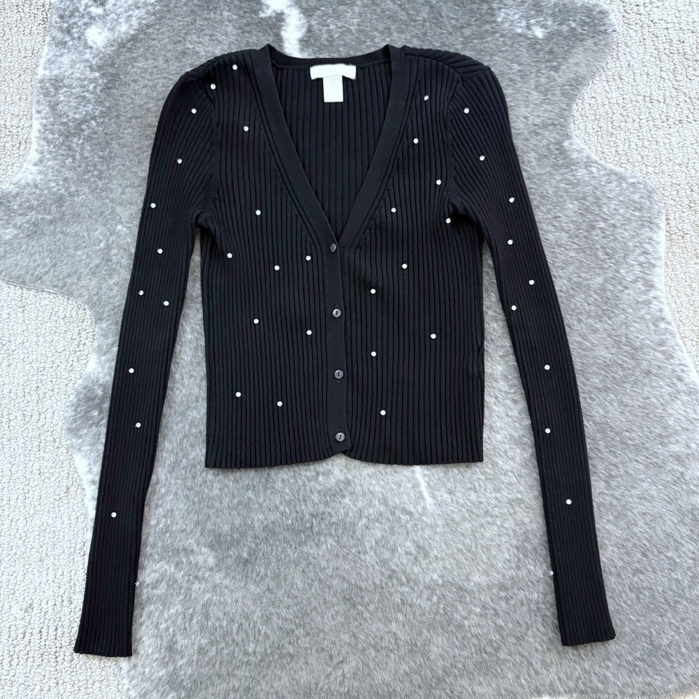 H&M Ribbed Rhinestone Cardigan - Picture 3 of 12